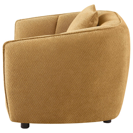 Aleisha Mustard Yellow Chenille Upholstered Accent Chair from Coaster - Luna Furniture