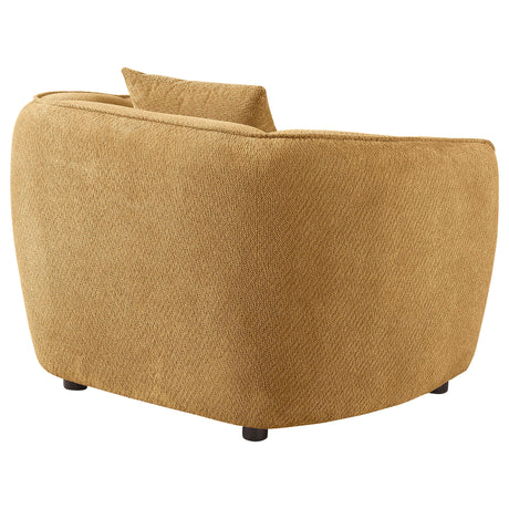 Aleisha Mustard Yellow Chenille Upholstered Accent Chair from Coaster - Luna Furniture