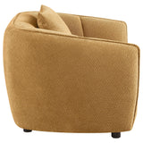 Aleisha Mustard Yellow Chenille Upholstered Accent Chair from Coaster - Luna Furniture
