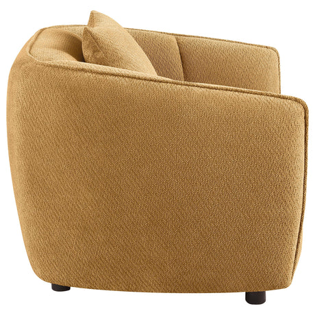 Aleisha Mustard Yellow Chenille Upholstered Accent Chair from Coaster - Luna Furniture