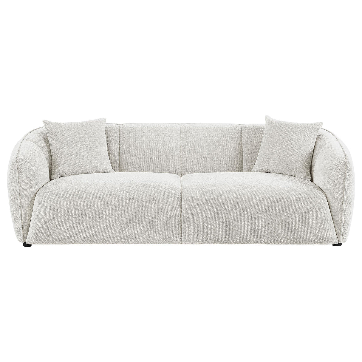 Aleisha Ivory Chenille Upholstered Sofa from Coaster - Luna Furniture