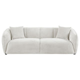 Aleisha Ivory Chenille Upholstered Sofa from Coaster - Luna Furniture