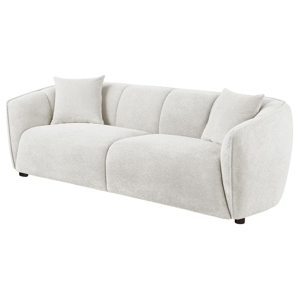 Aleisha Ivory Chenille Upholstered Sofa from Coaster - Luna Furniture