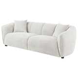 Aleisha Ivory Chenille Upholstered Sofa from Coaster - Luna Furniture