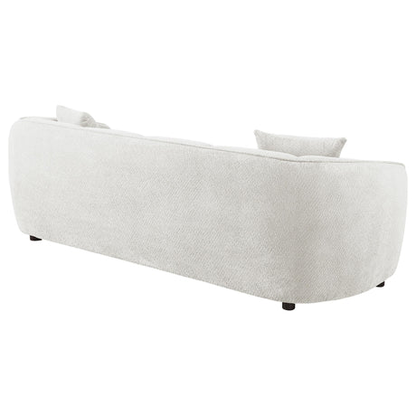Aleisha Ivory Chenille Upholstered Sofa from Coaster - Luna Furniture
