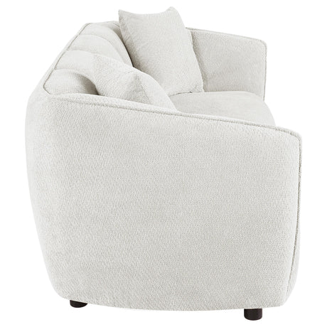 Aleisha Ivory Chenille Upholstered Sofa from Coaster - Luna Furniture