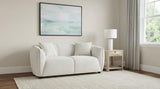 Aleisha Ivory Chenille Upholstered Loveseat from Coaster - Luna Furniture
