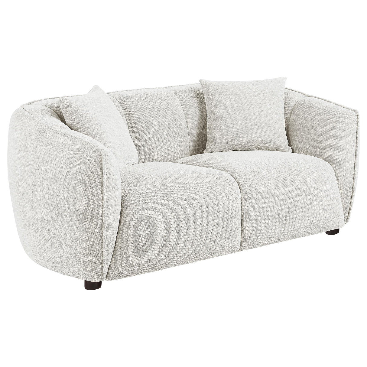 Aleisha Ivory Chenille Upholstered Loveseat from Coaster - Luna Furniture