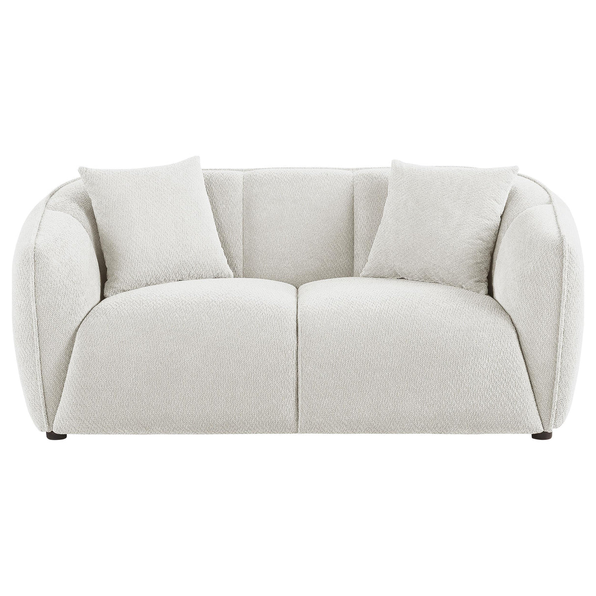 Aleisha Ivory Chenille Upholstered Loveseat from Coaster - Luna Furniture