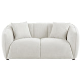 Aleisha Ivory Chenille Upholstered Loveseat from Coaster - Luna Furniture