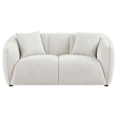 Aleisha Ivory Chenille Upholstered Loveseat from Coaster - Luna Furniture