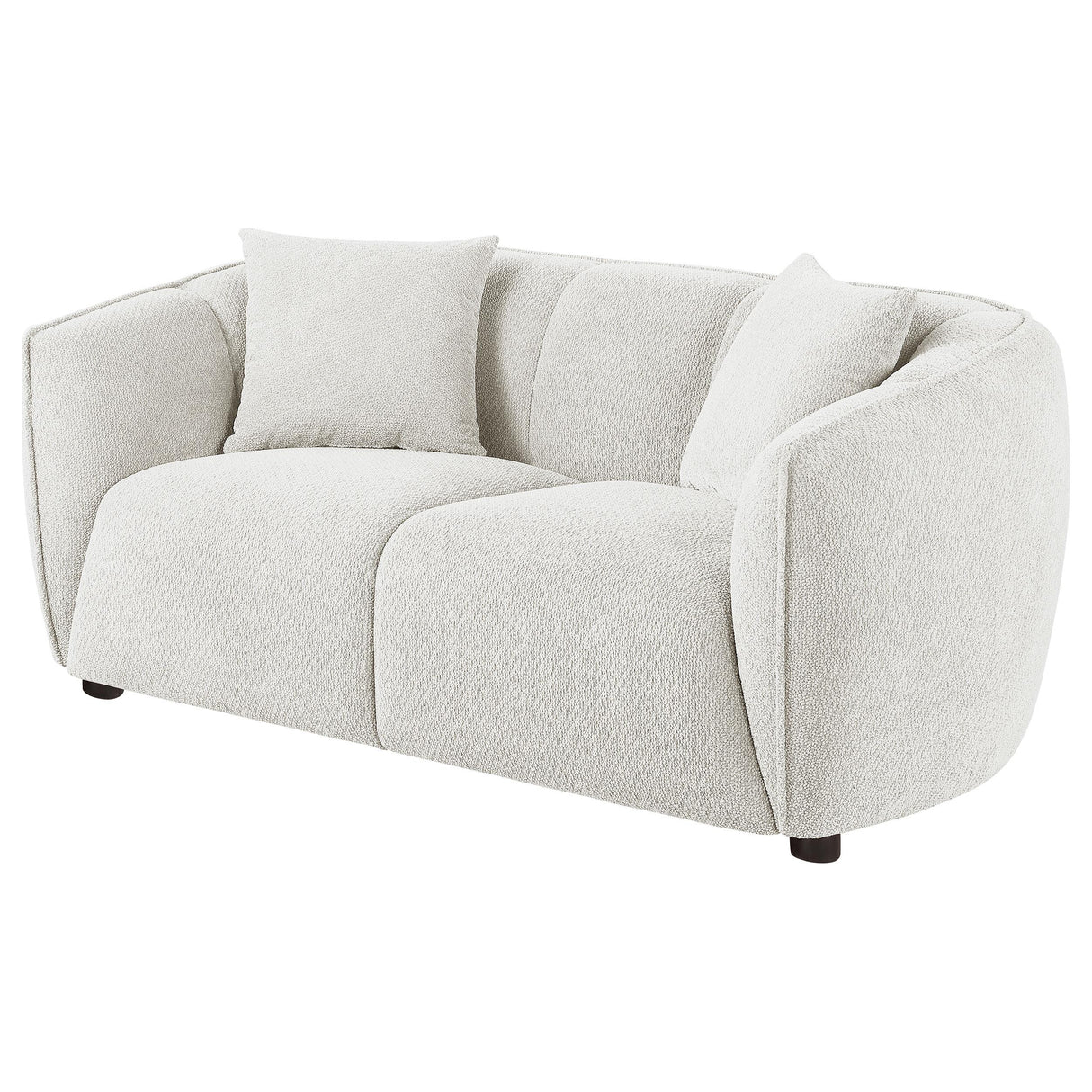 Aleisha Ivory Chenille Upholstered Loveseat from Coaster - Luna Furniture