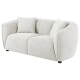 Aleisha Ivory Chenille Upholstered Loveseat from Coaster - Luna Furniture