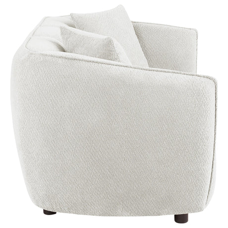 Aleisha Ivory Chenille Upholstered Loveseat from Coaster - Luna Furniture