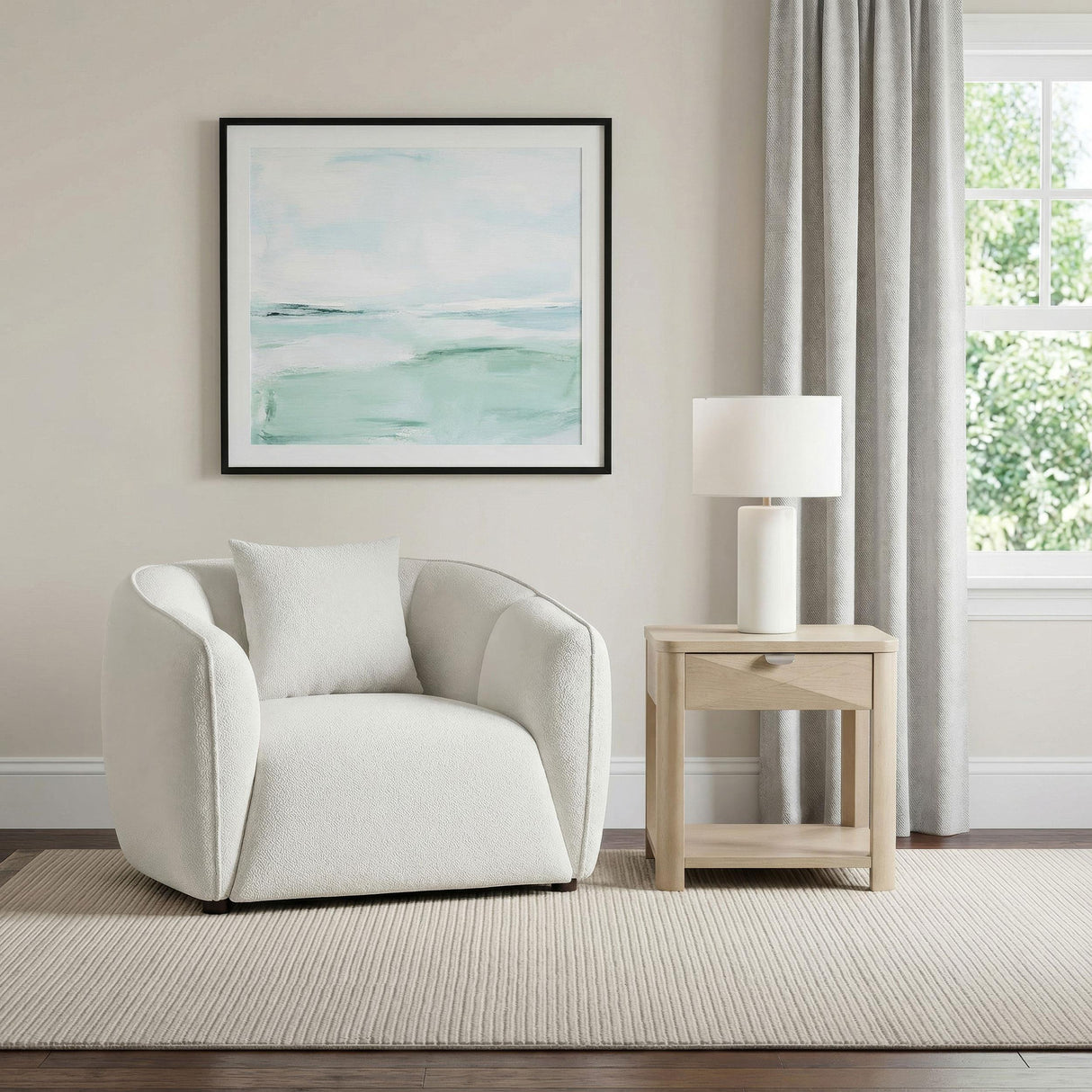 Aleisha Ivory Chenille Upholstered Accent Chair from Coaster - Luna Furniture