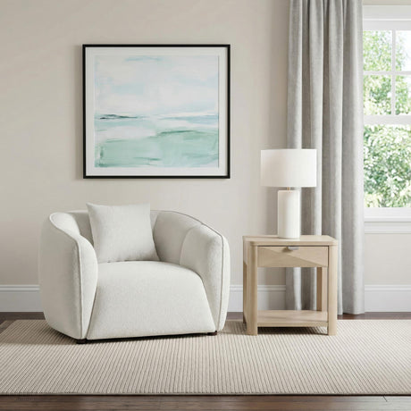 Aleisha Ivory Chenille Upholstered Accent Chair from Coaster - Luna Furniture