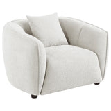Aleisha Ivory Chenille Upholstered Accent Chair from Coaster - Luna Furniture