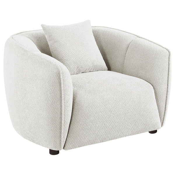 Aleisha Ivory Chenille Upholstered Accent Chair