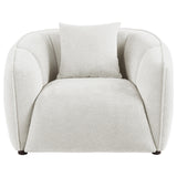 Aleisha Ivory Chenille Upholstered Accent Chair from Coaster - Luna Furniture