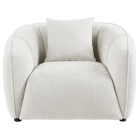 Aleisha Ivory Chenille Upholstered Accent Chair from Coaster - Luna Furniture