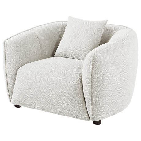 Aleisha Ivory Chenille Upholstered Accent Chair from Coaster - Luna Furniture