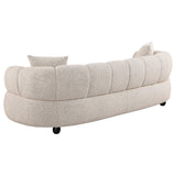 Whitney Pebble 2-Piece Contemporary Channel Tufted Boucle Sofa Set from Coaster - Luna Furniture