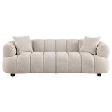 Whitney Gray Contemporary Channel Tufted Boucle Sofa from Coaster - Luna Furniture