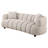Whitney Gray Contemporary Channel Tufted Boucle Sofa from Coaster - Luna Furniture
