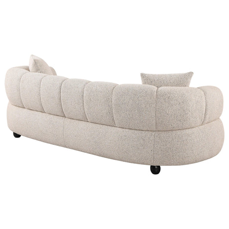 Whitney Gray Contemporary Channel Tufted Boucle Sofa from Coaster - Luna Furniture