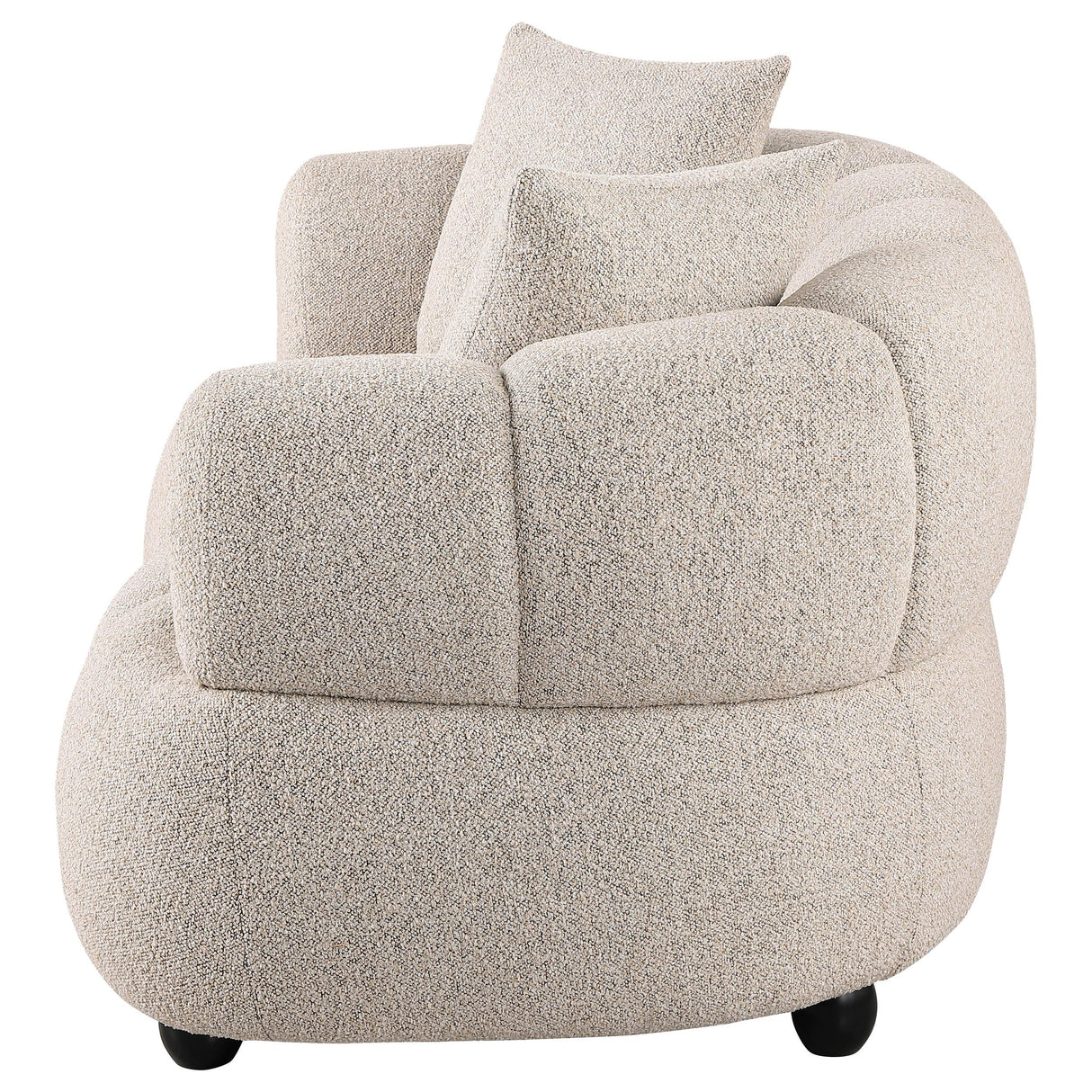 Whitney Gray Contemporary Channel Tufted Boucle Loveseat from Coaster - Luna Furniture