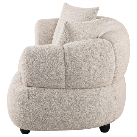 Whitney Gray Contemporary Channel Tufted Boucle Loveseat from Coaster - Luna Furniture