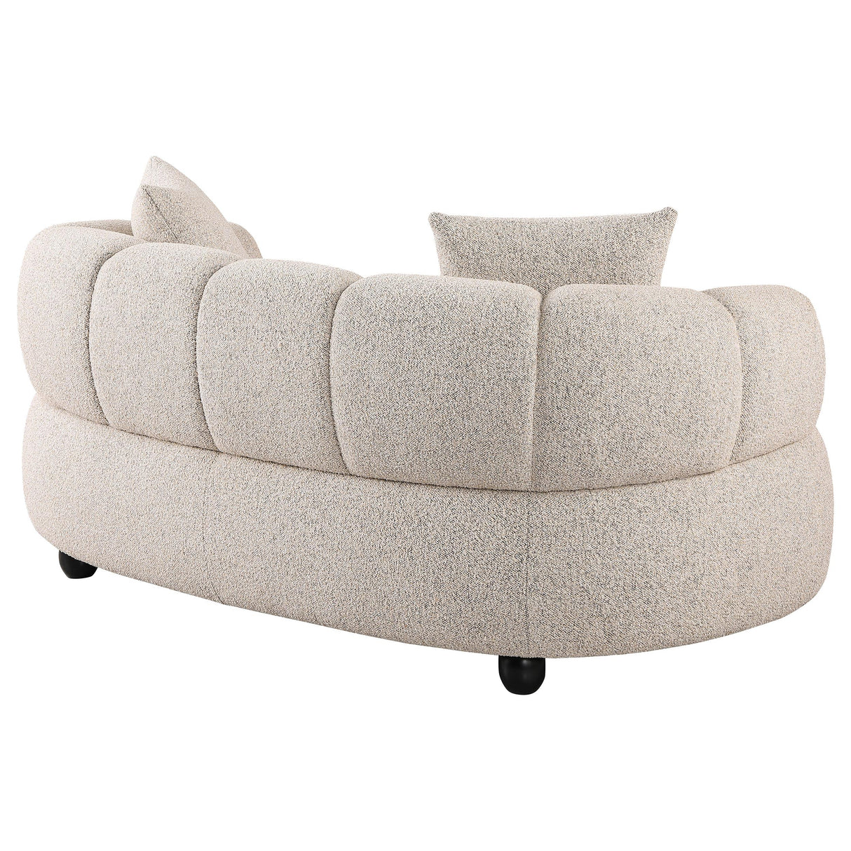 Whitney Gray Contemporary Channel Tufted Boucle Loveseat from Coaster - Luna Furniture