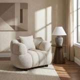 Whitney Gray Contemporary Channel Tufted Boucle Accent Chair from Coaster - Luna Furniture