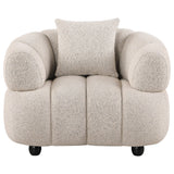 Whitney Gray Contemporary Channel Tufted Boucle Accent Chair from Coaster - Luna Furniture