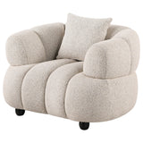 Whitney Gray Contemporary Channel Tufted Boucle Accent Chair from Coaster - Luna Furniture