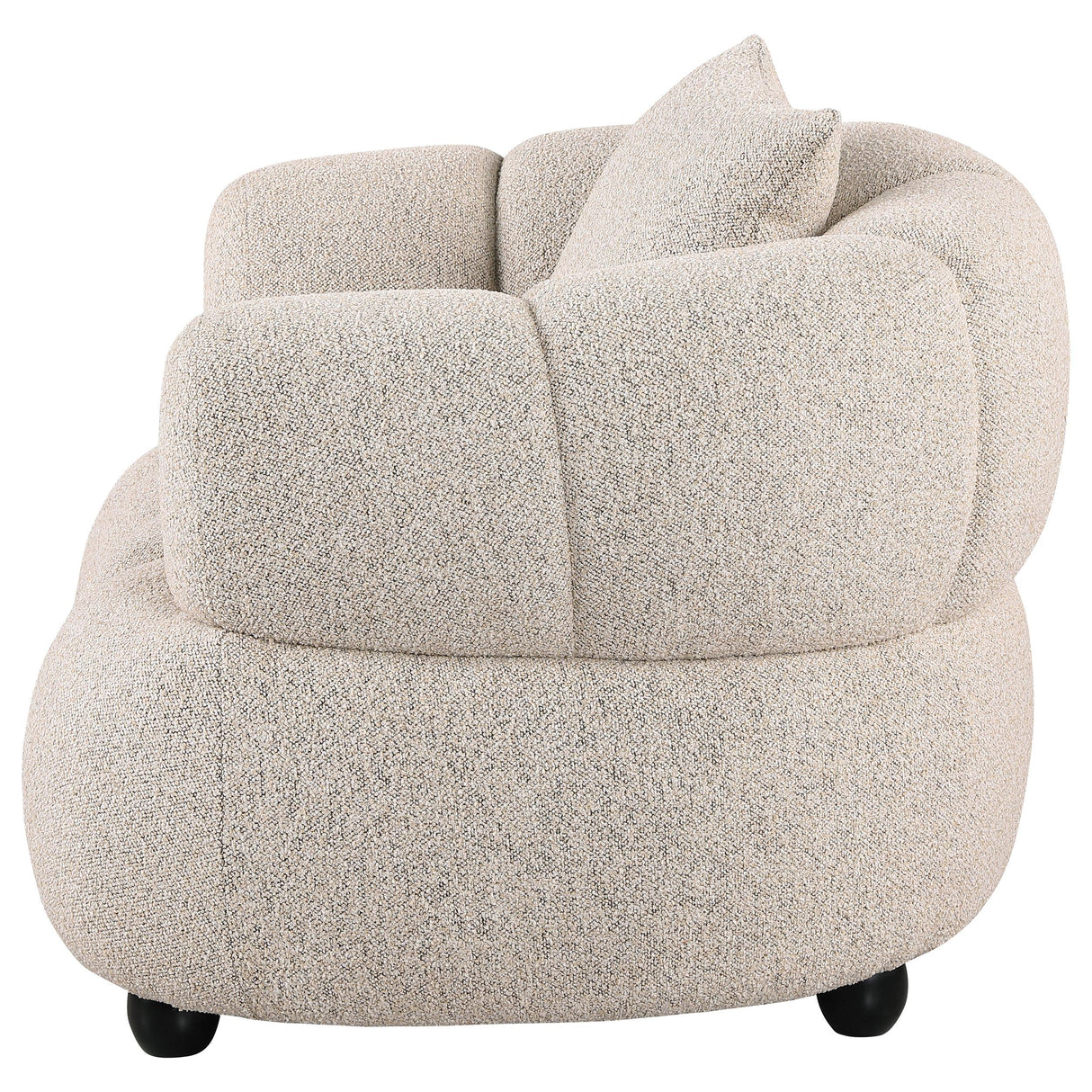 Whitney Gray Contemporary Channel Tufted Boucle Accent Chair from Coaster - Luna Furniture