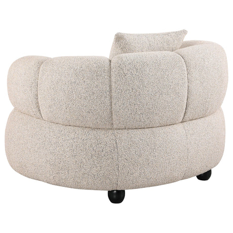 Whitney Gray Contemporary Channel Tufted Boucle Accent Chair from Coaster - Luna Furniture