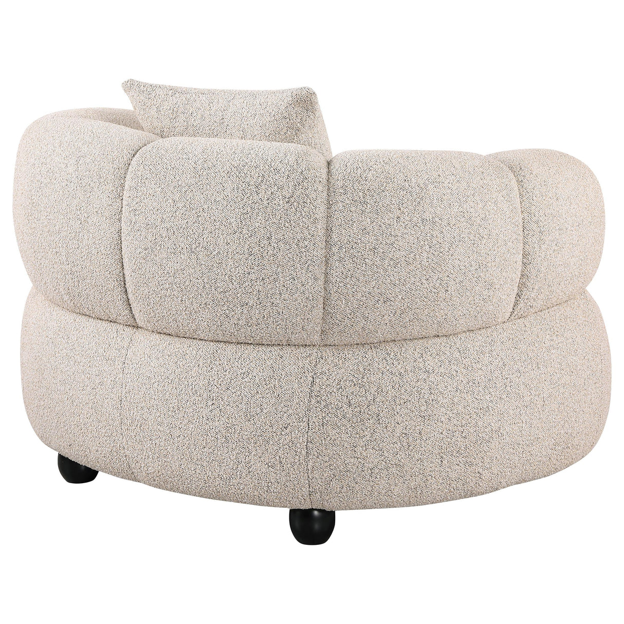 Whitney Gray Contemporary Channel Tufted Boucle Accent Chair from Coaster - Luna Furniture