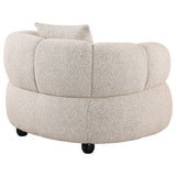 Whitney Gray Contemporary Channel Tufted Boucle Accent Chair from Coaster - Luna Furniture