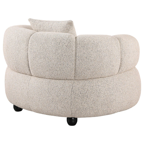 Whitney Gray Contemporary Channel Tufted Boucle Accent Chair from Coaster - Luna Furniture