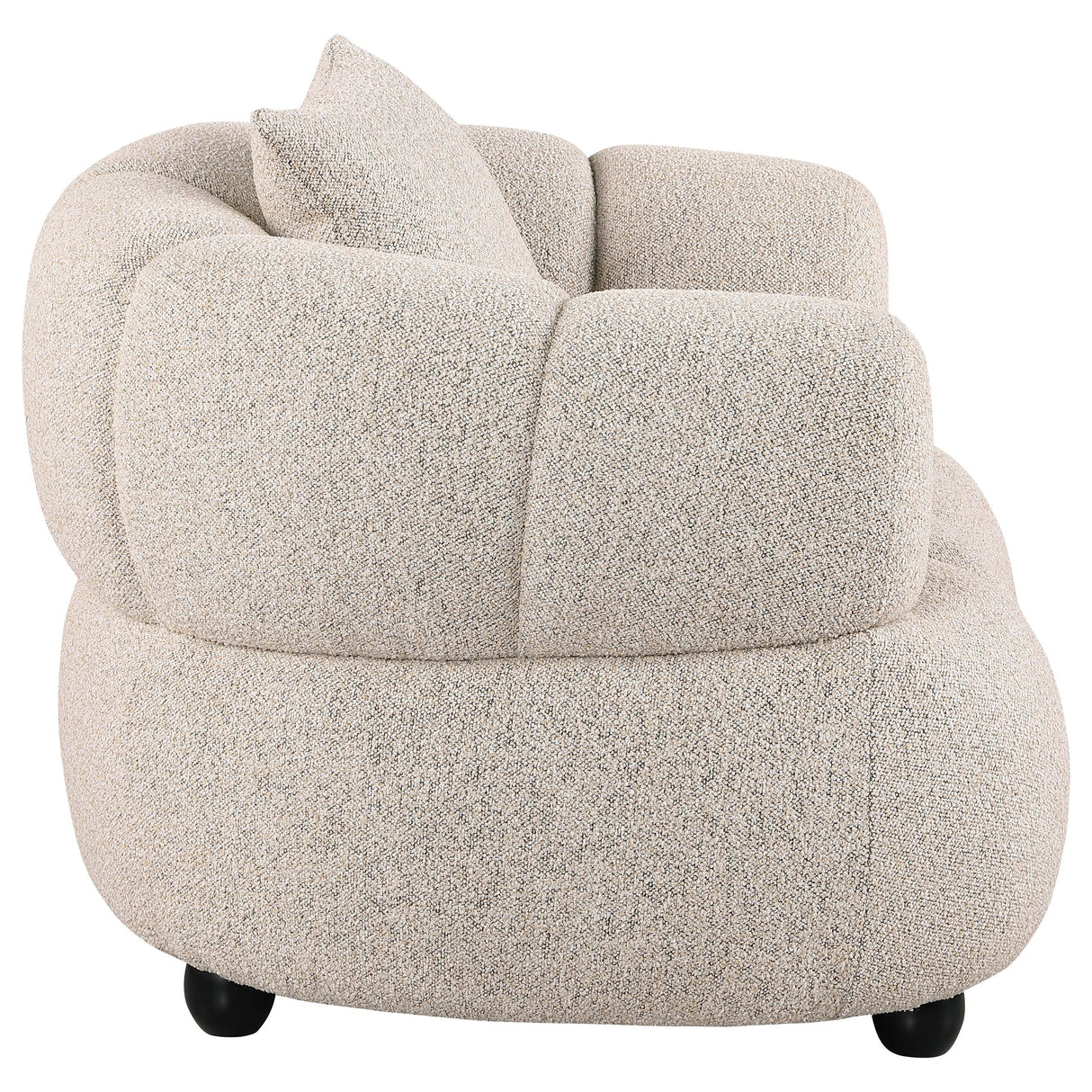 Whitney Gray Contemporary Channel Tufted Boucle Accent Chair from Coaster - Luna Furniture
