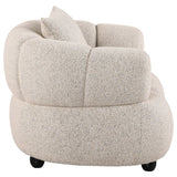 Whitney Gray Contemporary Channel Tufted Boucle Accent Chair from Coaster - Luna Furniture