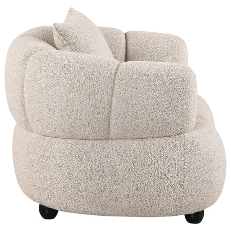Whitney Gray Contemporary Channel Tufted Boucle Accent Chair from Coaster - Luna Furniture
