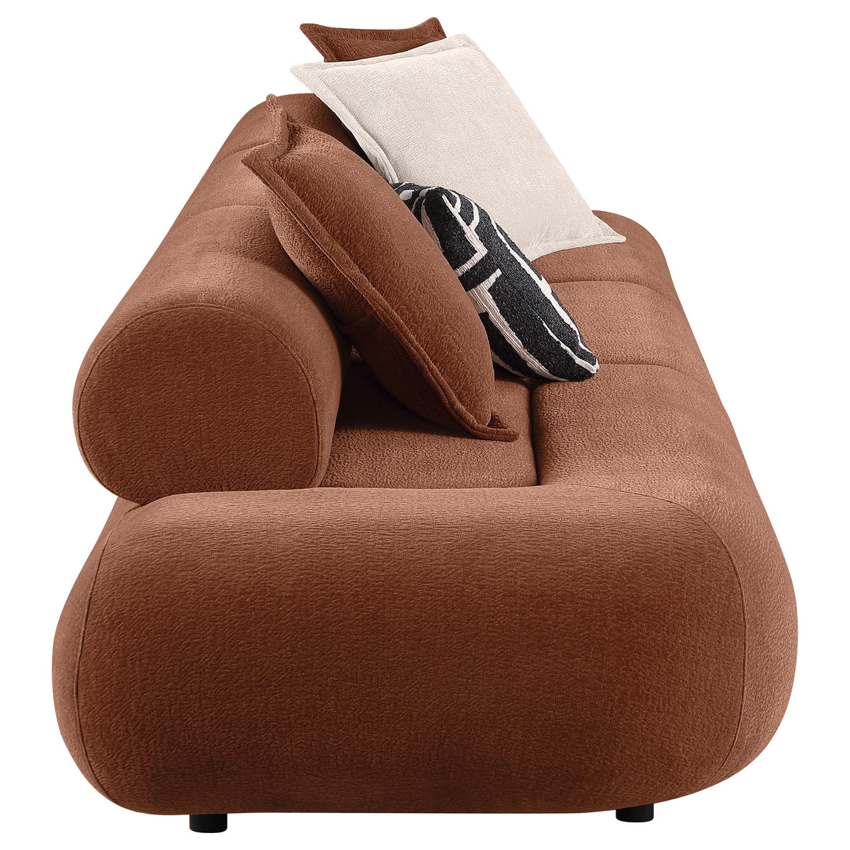 Byrne Rust 143-inch Velvet Modular Bumper Sectional Sofa from Coaster - Luna Furniture