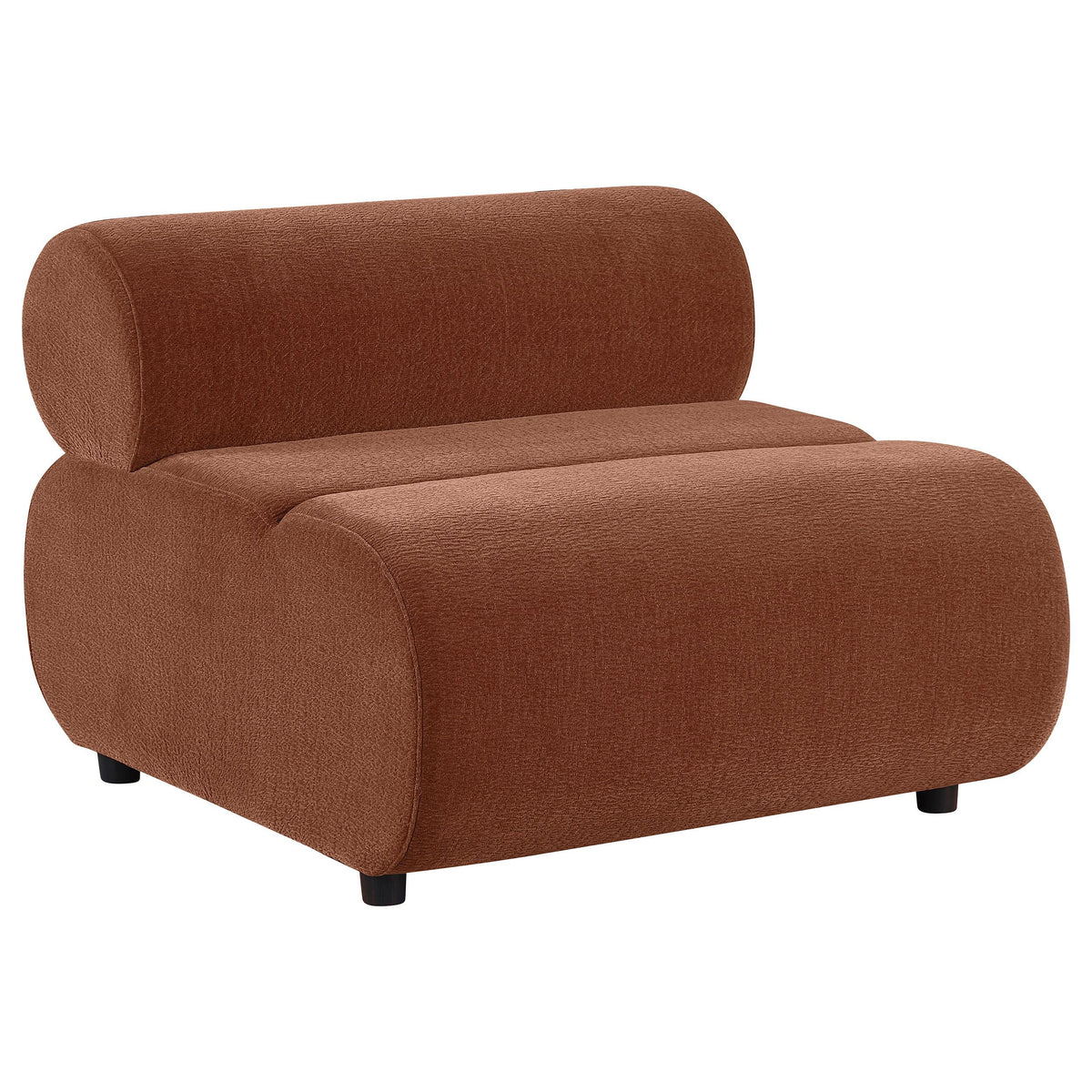 Byrne Rust Velvet Upholstered Armless Chair from Coaster - Luna Furniture