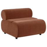 Byrne Rust Velvet Upholstered Armless Chair from Coaster - Luna Furniture