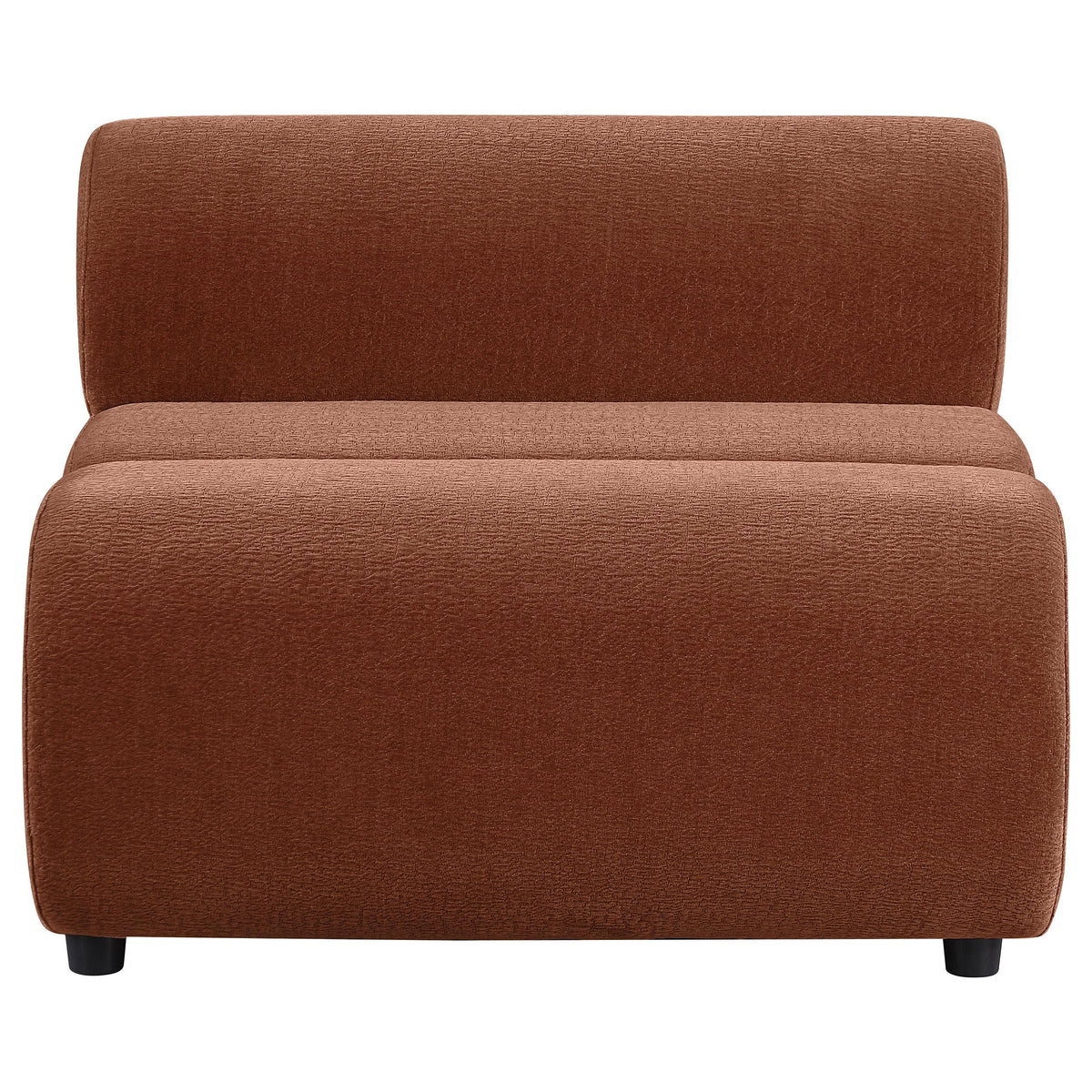 Byrne Rust Velvet Upholstered Armless Chair from Coaster - Luna Furniture