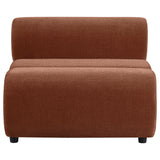 Byrne Rust Velvet Upholstered Armless Chair from Coaster - Luna Furniture