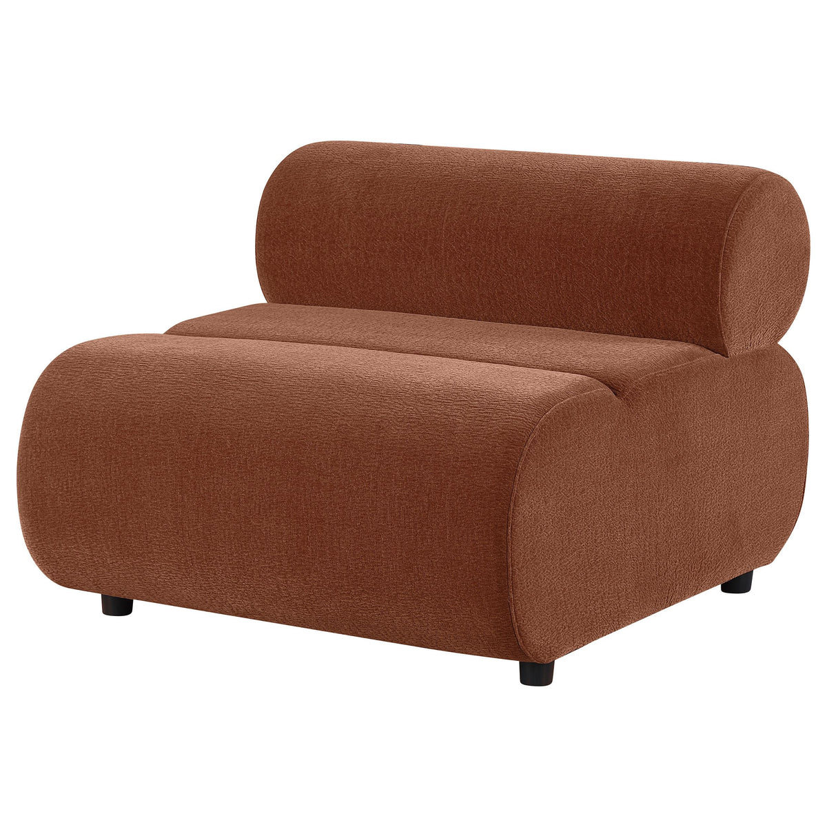 Byrne Rust Velvet Upholstered Armless Chair from Coaster - Luna Furniture