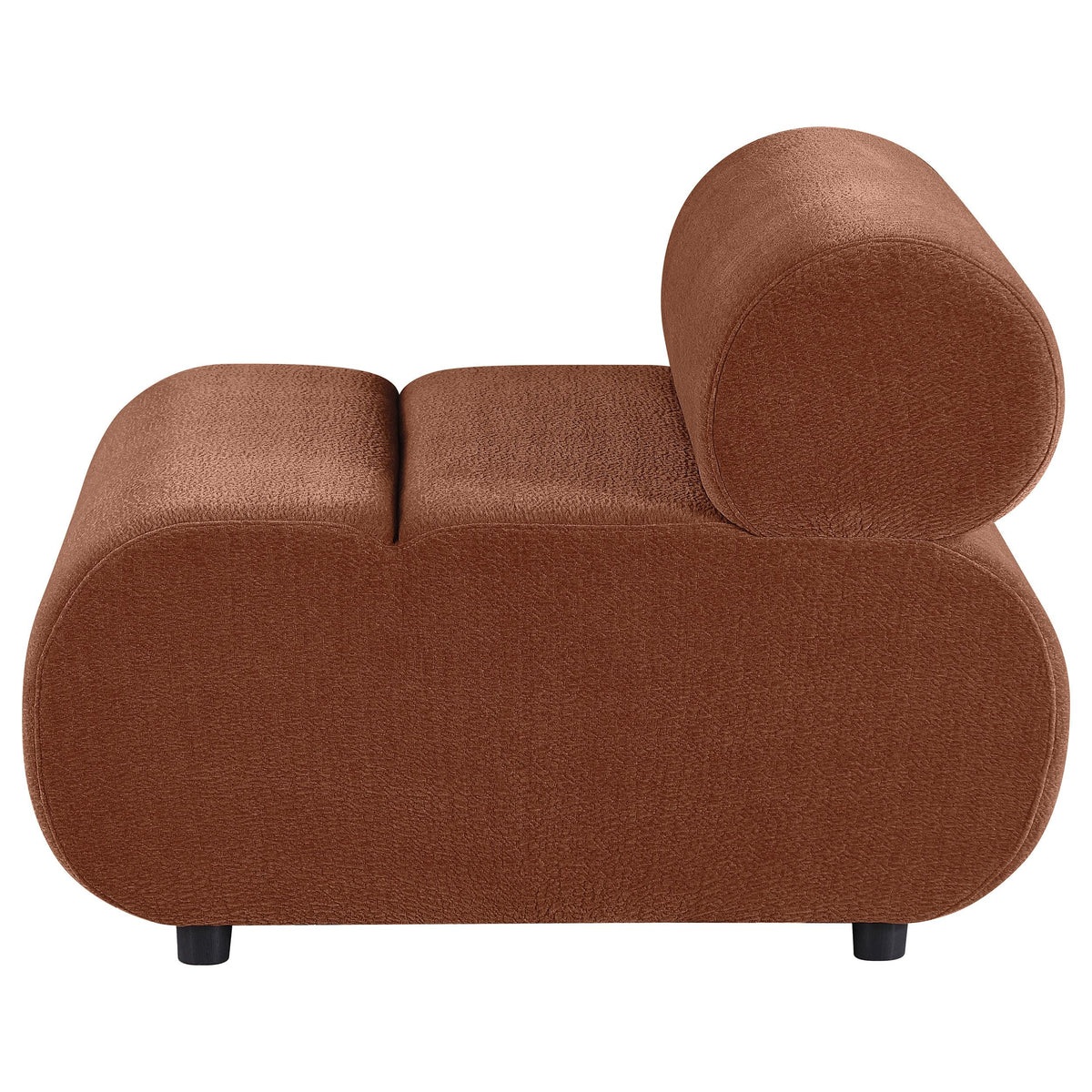 Byrne Rust Velvet Upholstered Armless Chair from Coaster - Luna Furniture